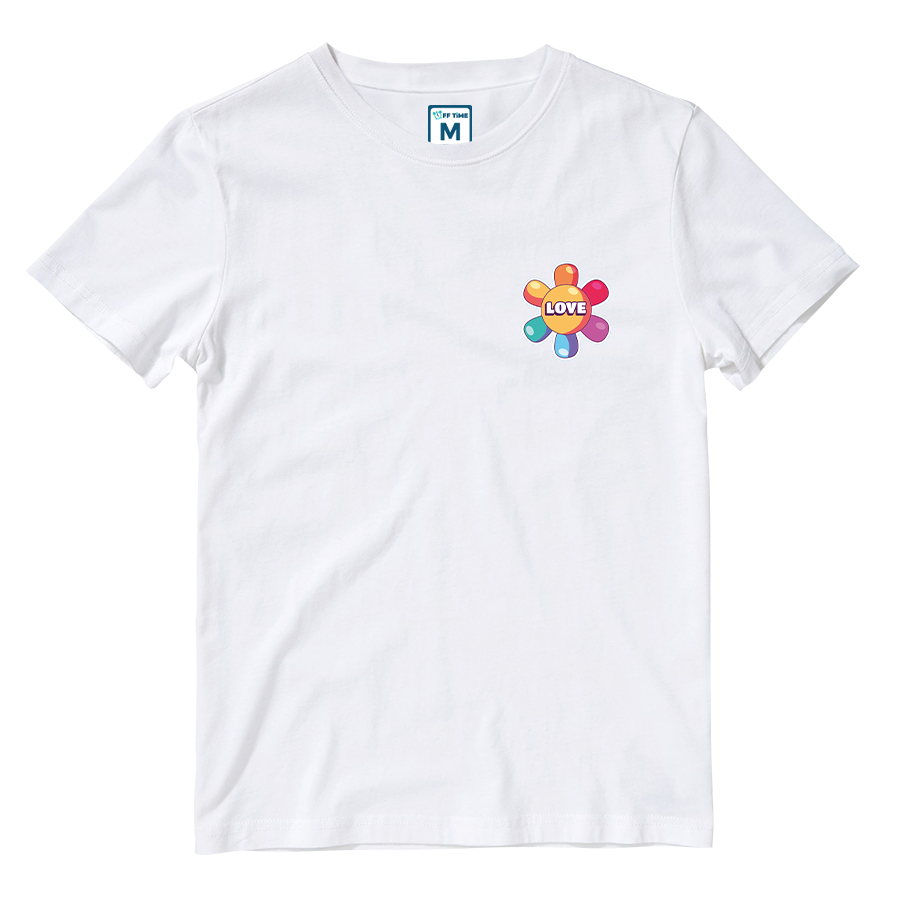 Cotton Shirt: Rainbow Flower