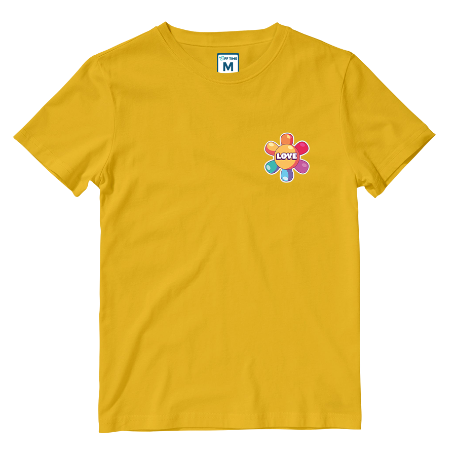 Cotton Shirt: Rainbow Flower