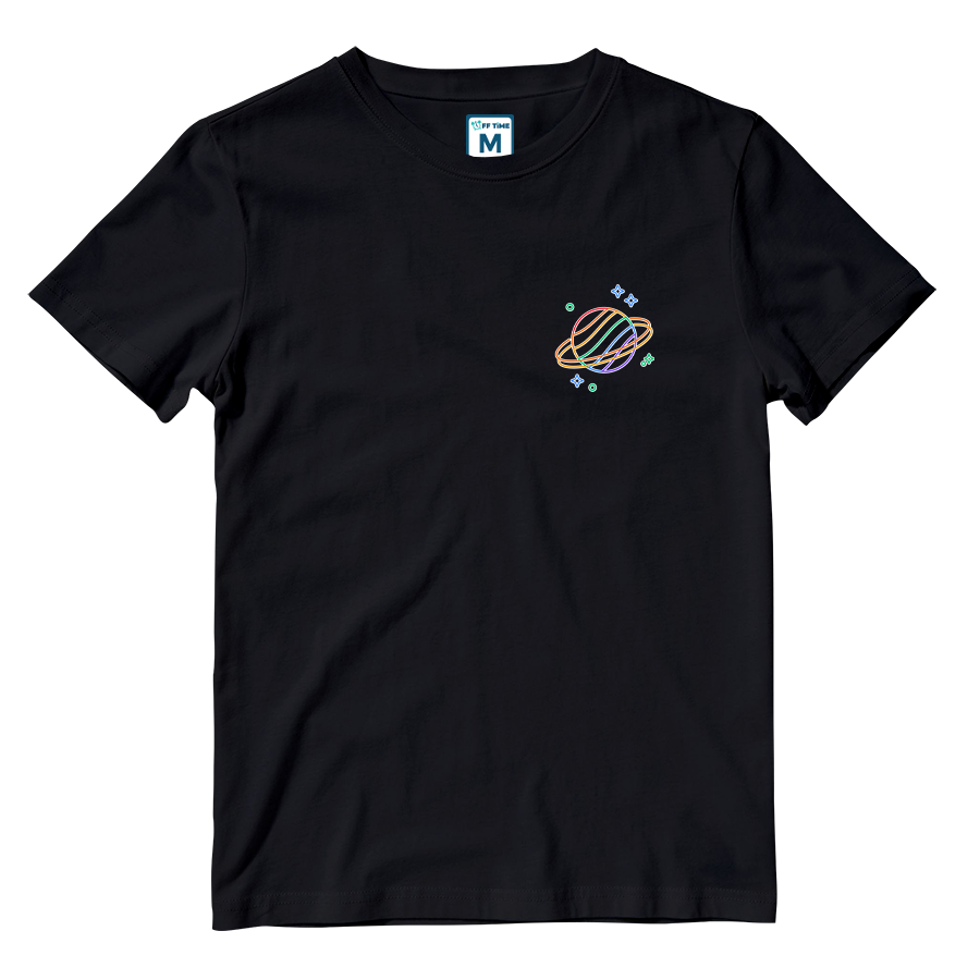 Cotton Shirt: Rainbow Saturn Pocket