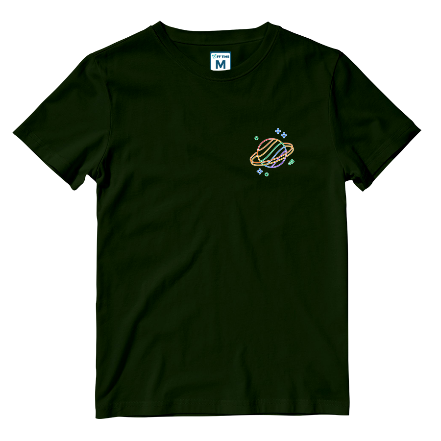 Cotton Shirt: Rainbow Saturn Pocket