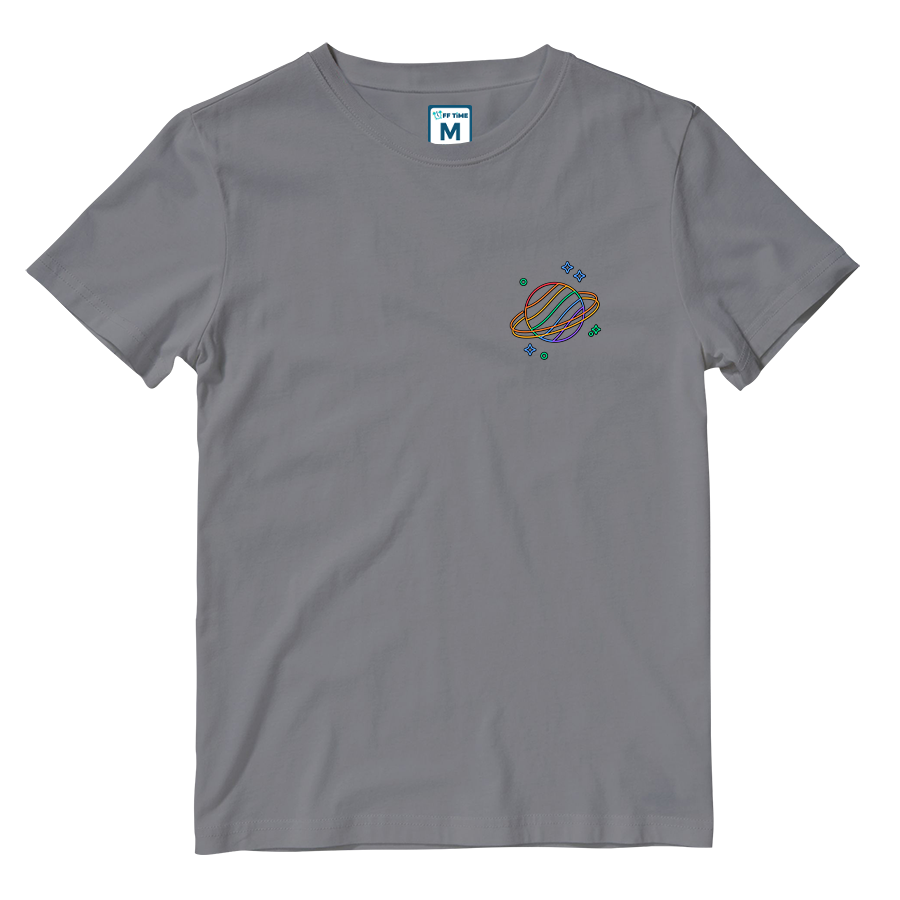 Cotton Shirt: Rainbow Saturn Pocket