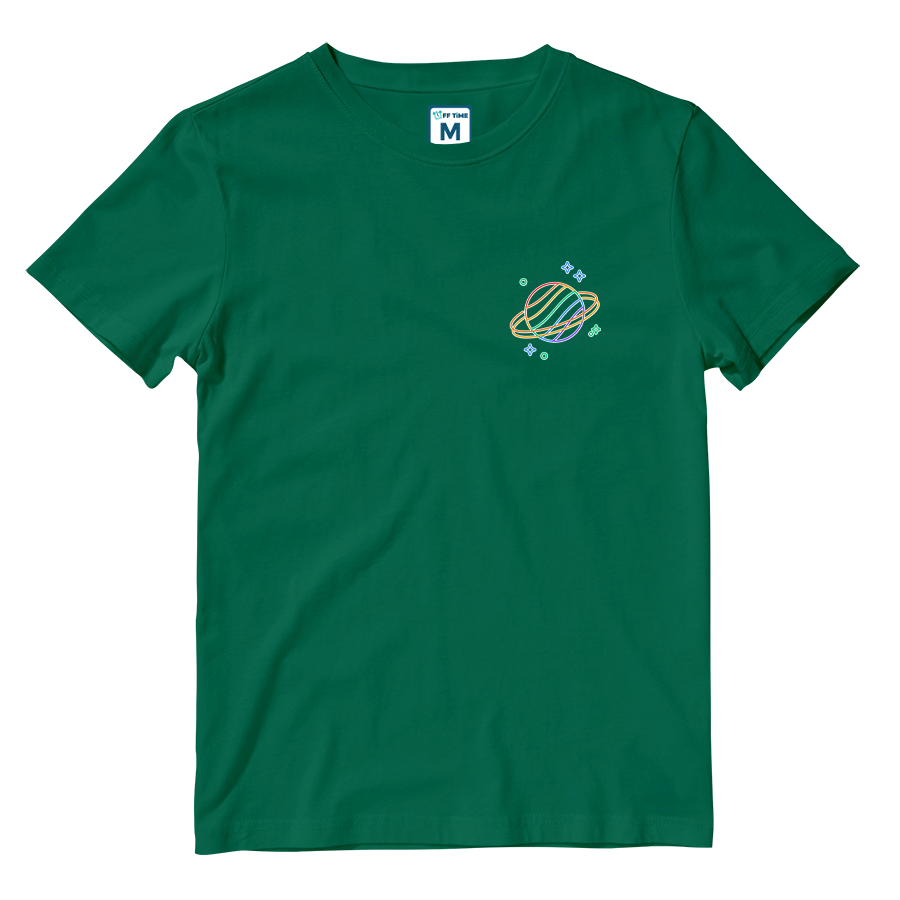 Cotton Shirt: Rainbow Saturn Pocket