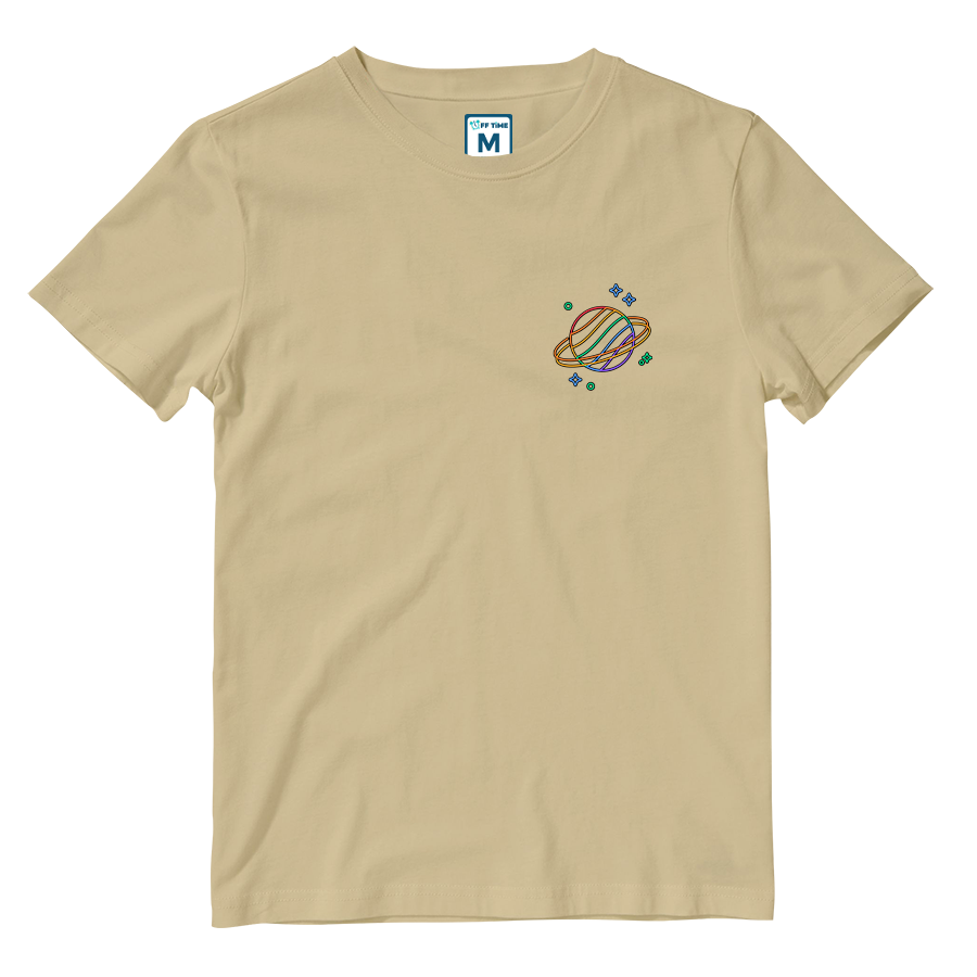 Cotton Shirt: Rainbow Saturn Pocket