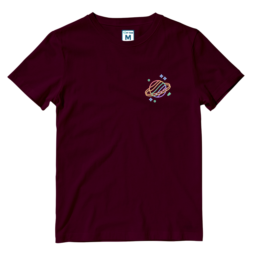 Cotton Shirt: Rainbow Saturn Pocket