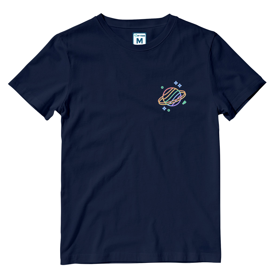 Cotton Shirt: Rainbow Saturn Pocket