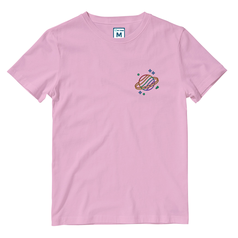 Cotton Shirt: Rainbow Saturn Pocket