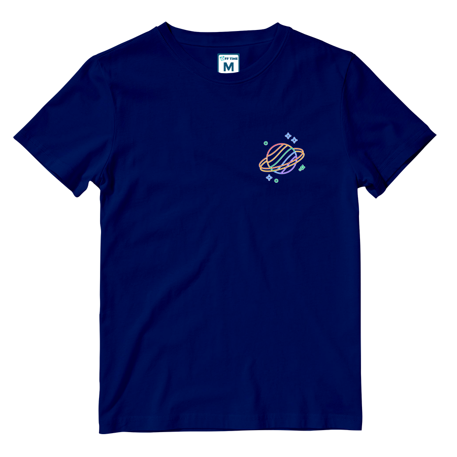 Cotton Shirt: Rainbow Saturn Pocket