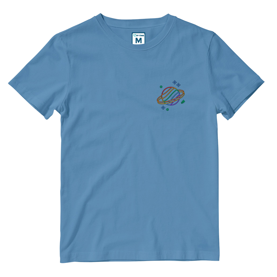 Cotton Shirt: Rainbow Saturn Pocket