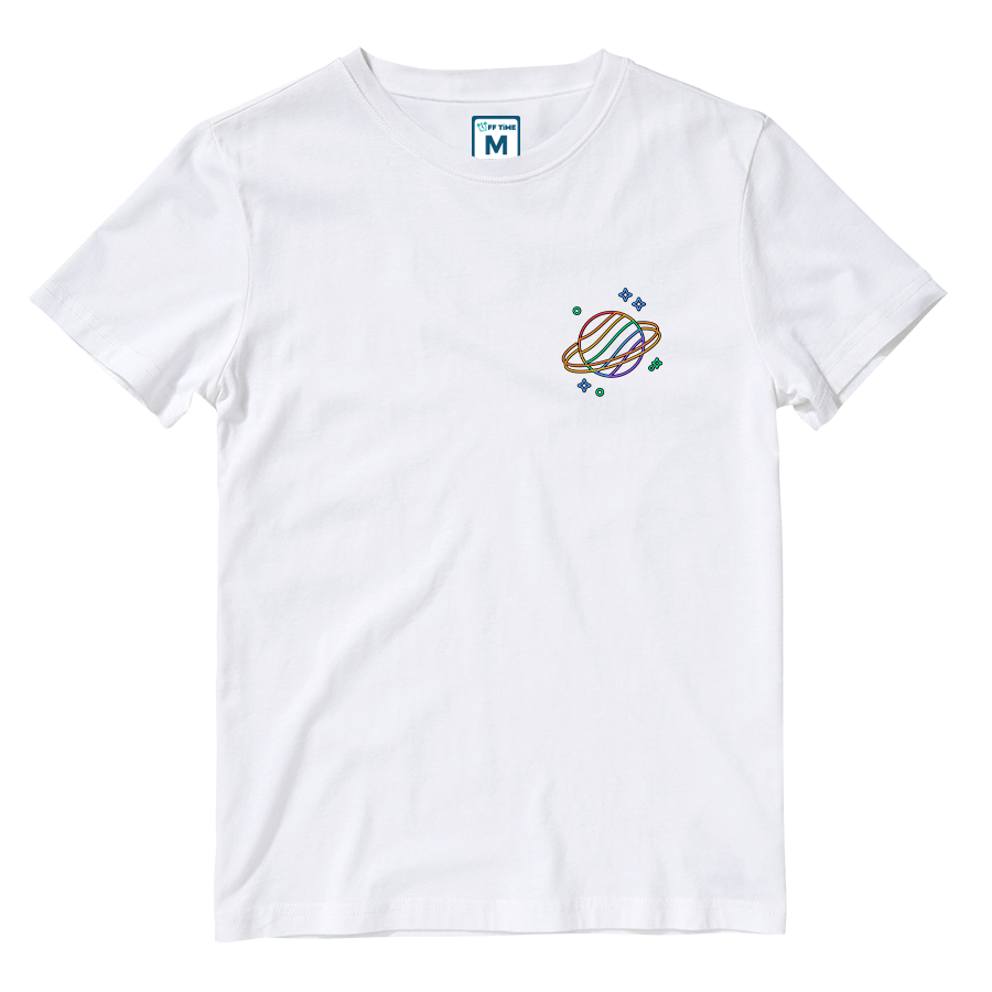 Cotton Shirt: Rainbow Saturn Pocket