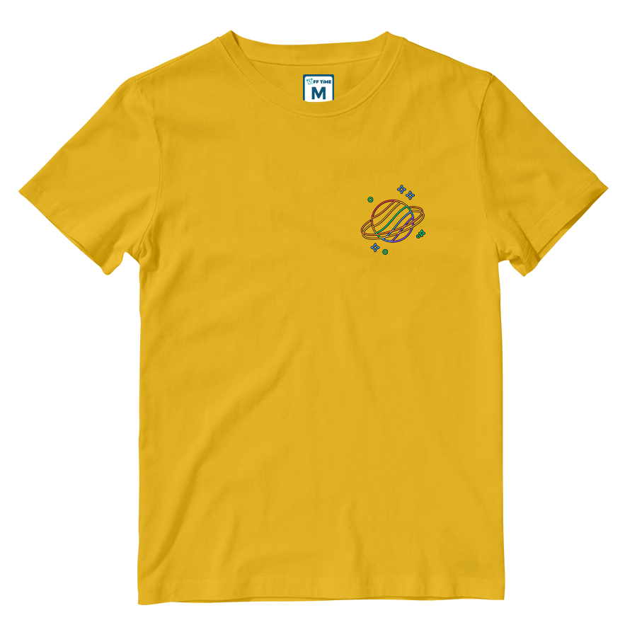 Cotton Shirt: Rainbow Saturn Pocket