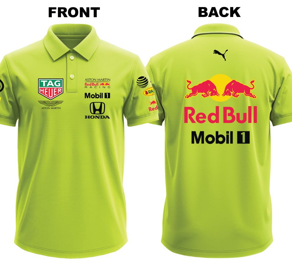 Drifit Polo Shirt: Red Bull 1 (Front and Back)