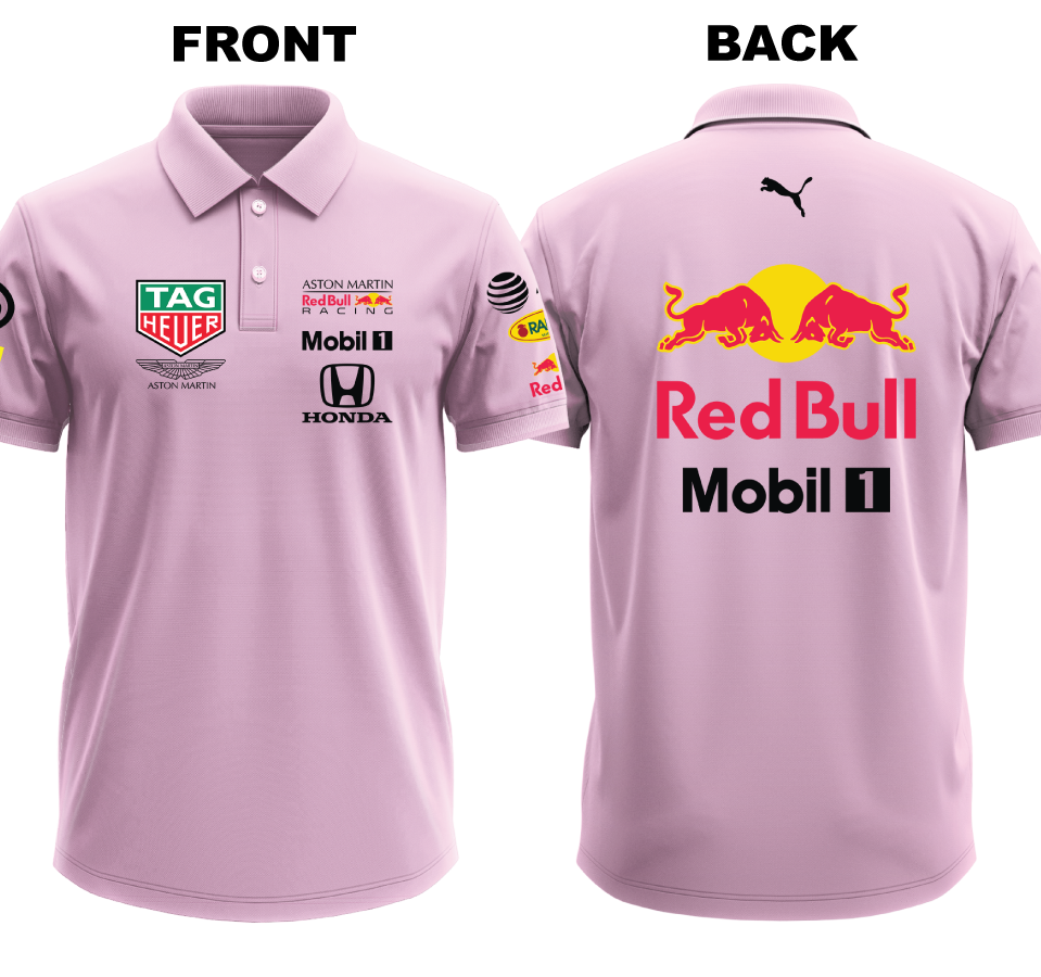 Drifit Polo Shirt: Red Bull 1 (Front and Back)