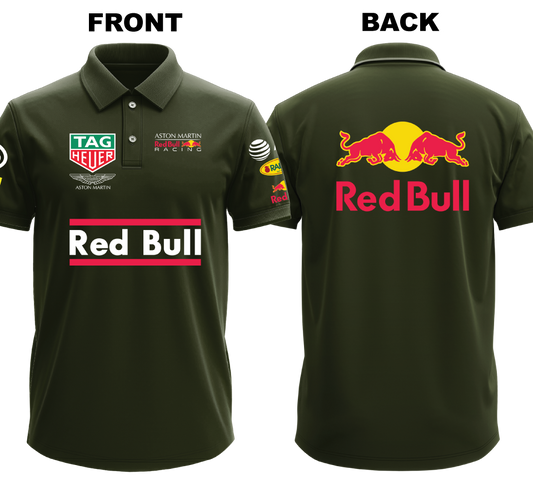 Drifit Polo Shirt: Red Bull 2 (Front and Back)