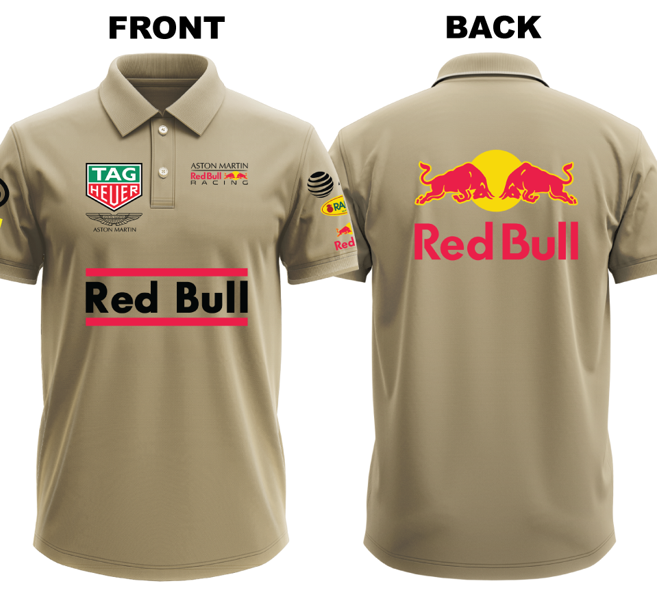 Drifit Polo Shirt: Red Bull 2 (Front and Back)