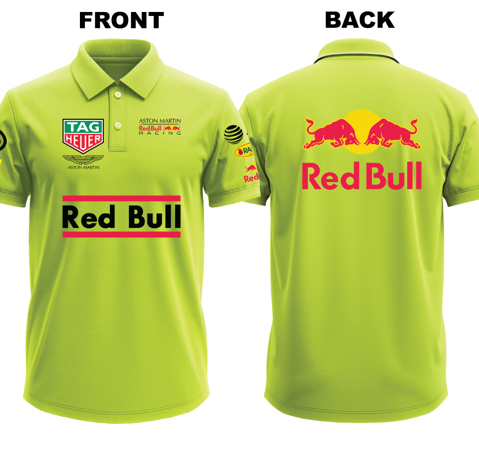 Drifit Polo Shirt: Red Bull 2 (Front and Back)