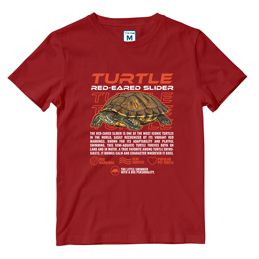 Cotton Shirt: Red Eared Slider Turtle