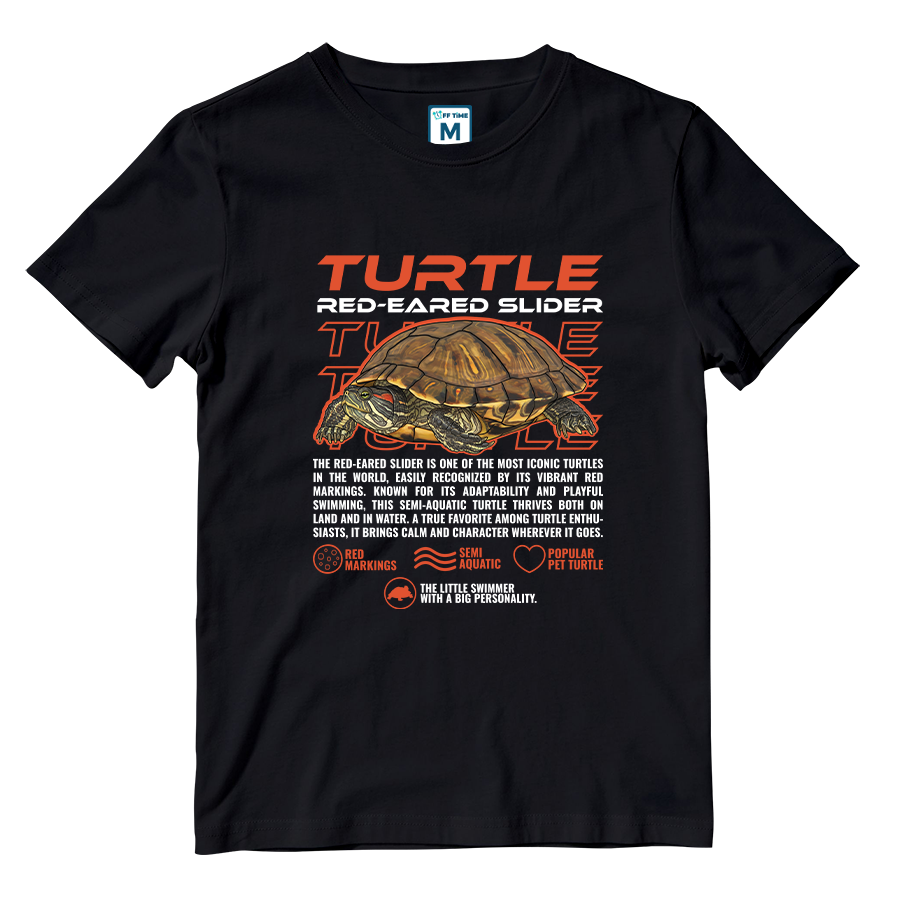 Cotton Shirt: Red Eared Slider Turtle