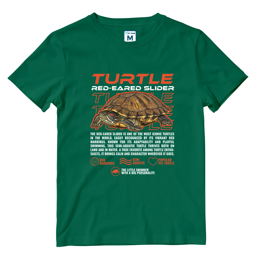 Cotton Shirt: Red Eared Slider Turtle