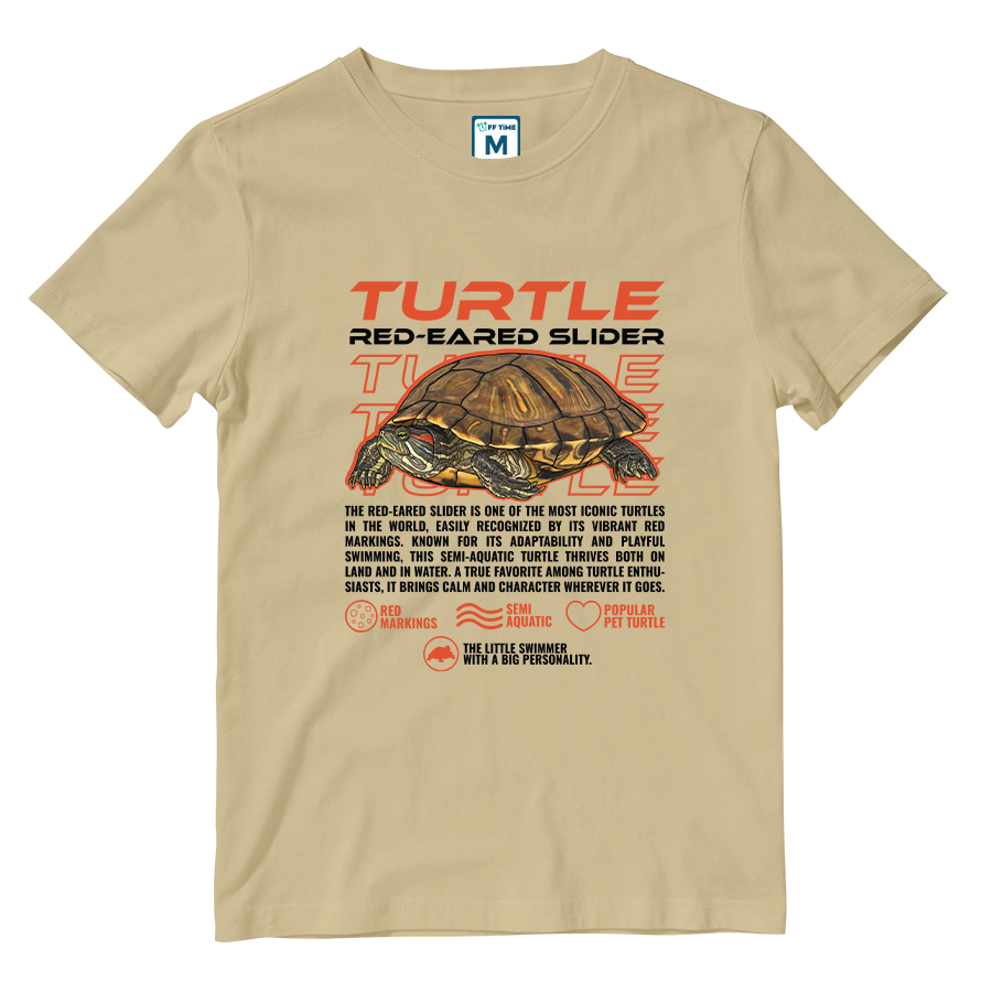 Cotton Shirt: Red Eared Slider Turtle