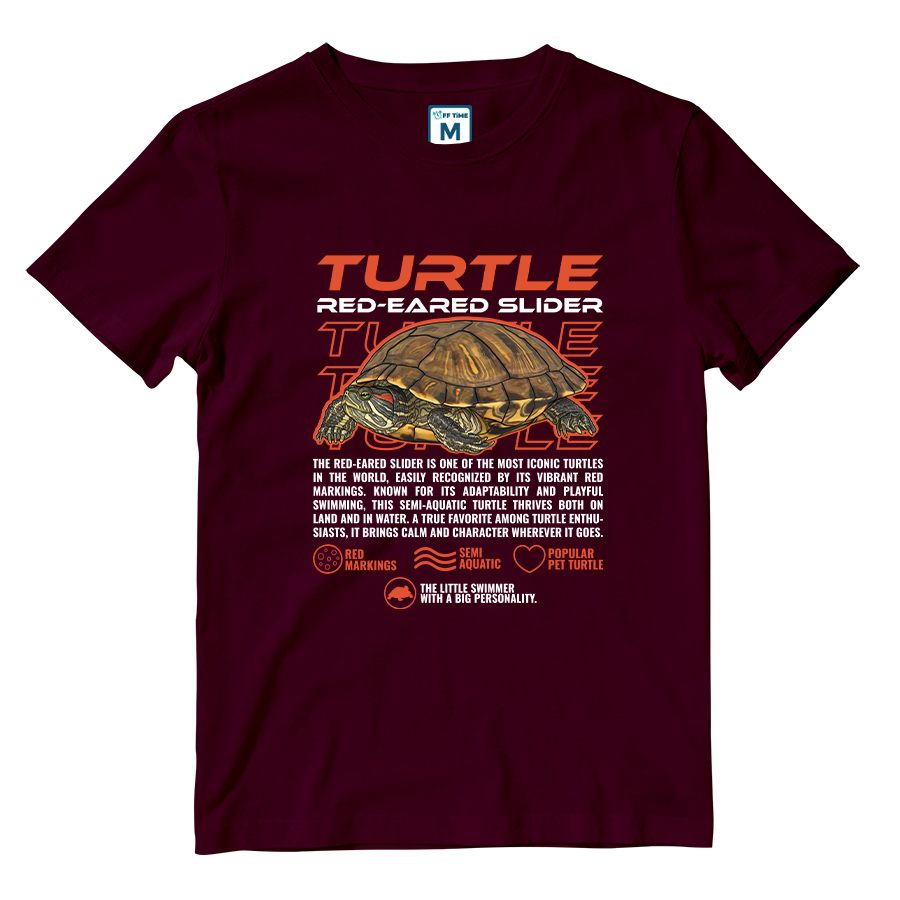 Cotton Shirt: Red Eared Slider Turtle