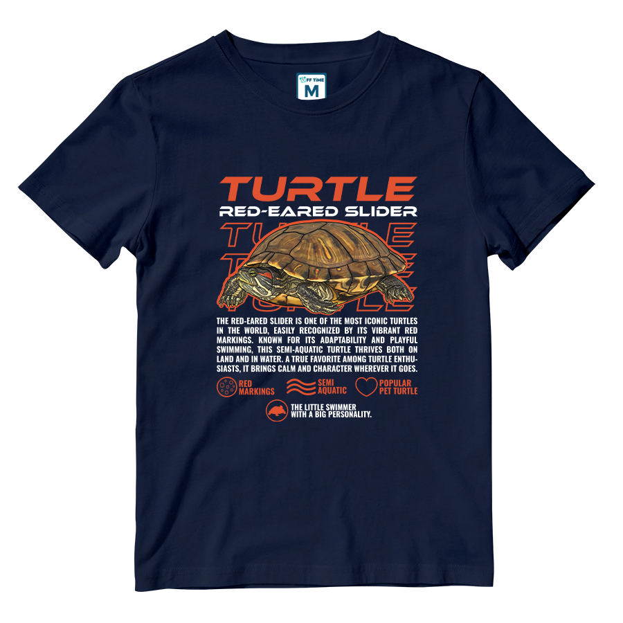 Cotton Shirt: Red Eared Slider Turtle
