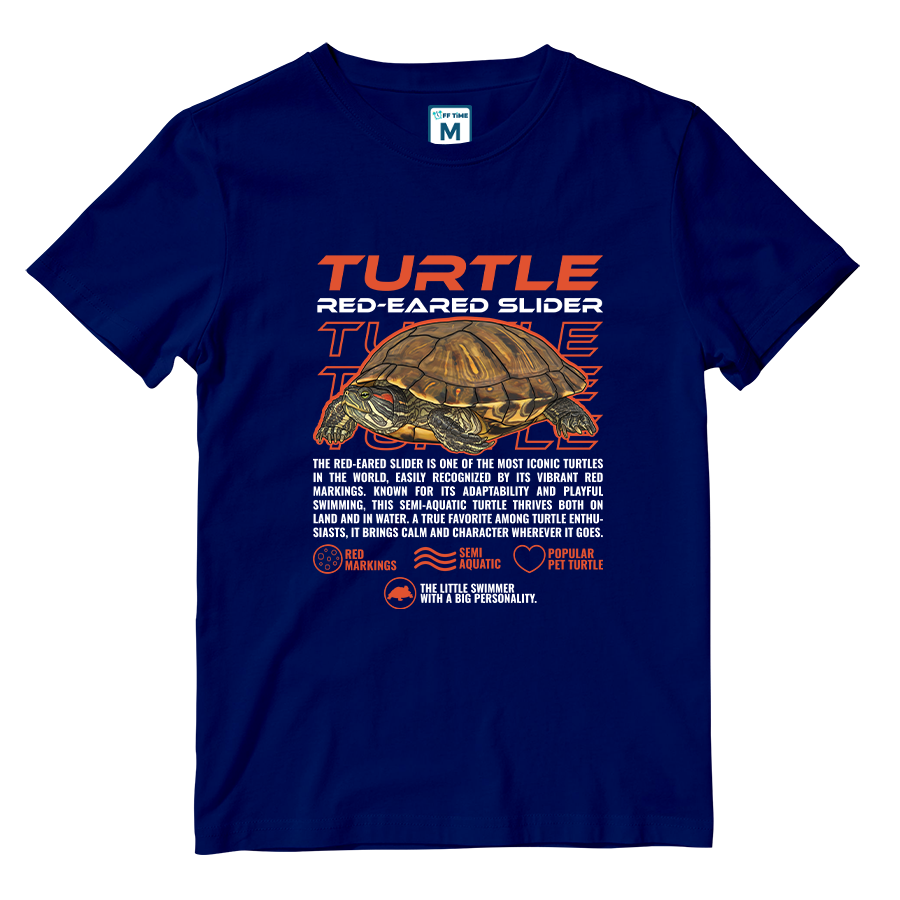 Cotton Shirt: Red Eared Slider Turtle