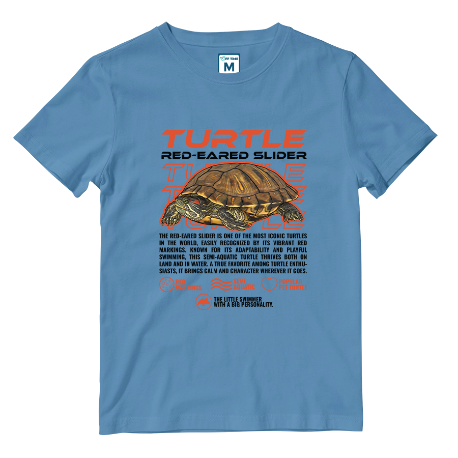 Cotton Shirt: Red Eared Slider Turtle