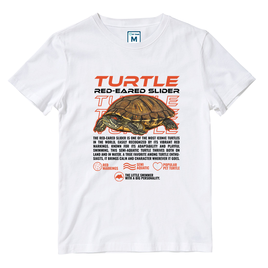 Cotton Shirt: Red Eared Slider Turtle