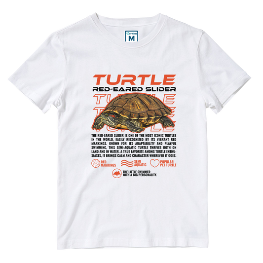 Cotton Shirt: Red Eared Slider Turtle