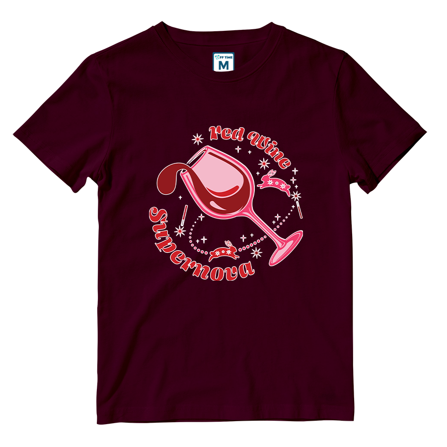 Cotton Shirt: Red Wine Supernova