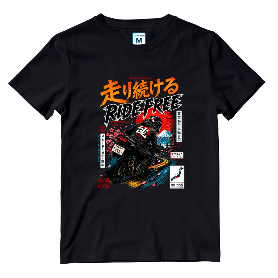 Cotton Shirt: Ride Free Japan