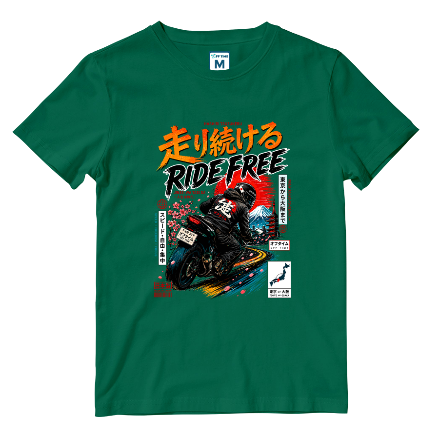 Cotton Shirt: Ride Free Japan