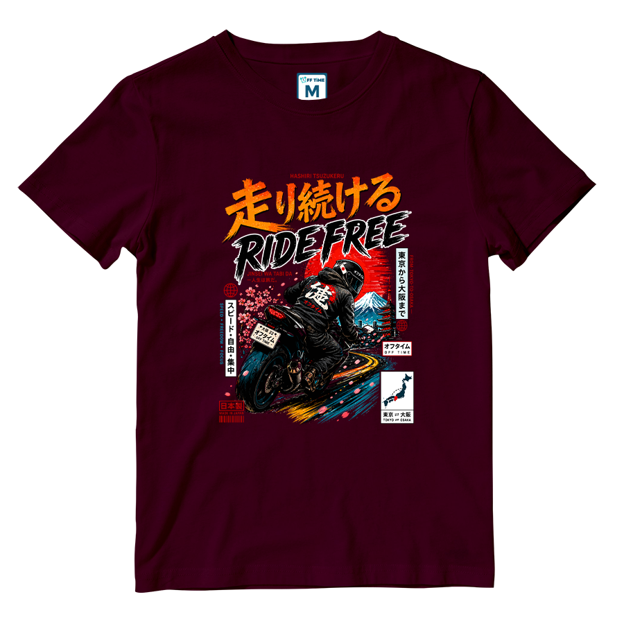 Cotton Shirt: Ride Free Japan