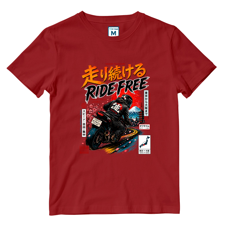 Cotton Shirt: Ride Free Japan