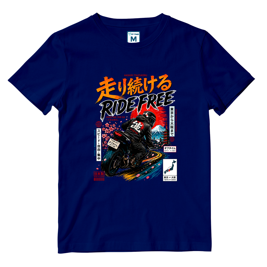 Cotton Shirt: Ride Free Japan