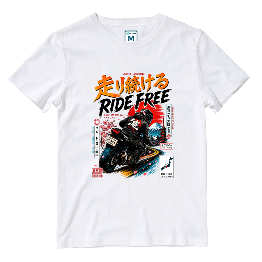 Cotton Shirt: Ride Free Japan