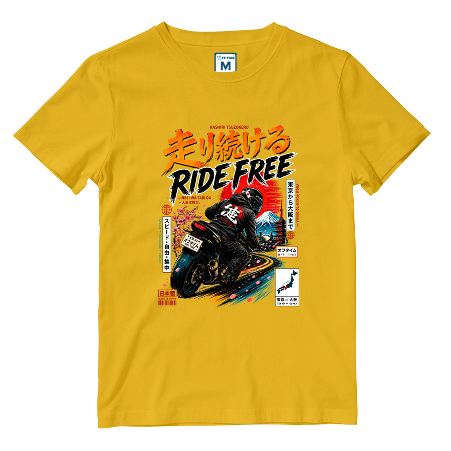 Cotton Shirt: Ride Free Japan
