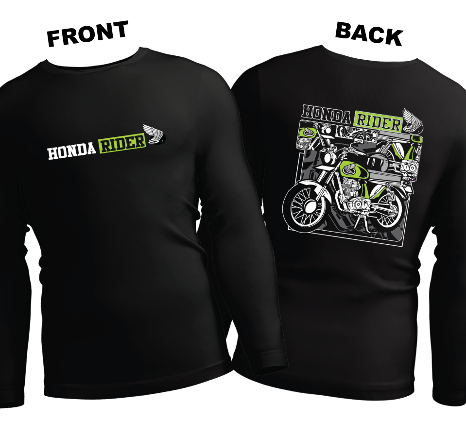 Long Sleeve Drifit Shirt: Rider (Front and Back)