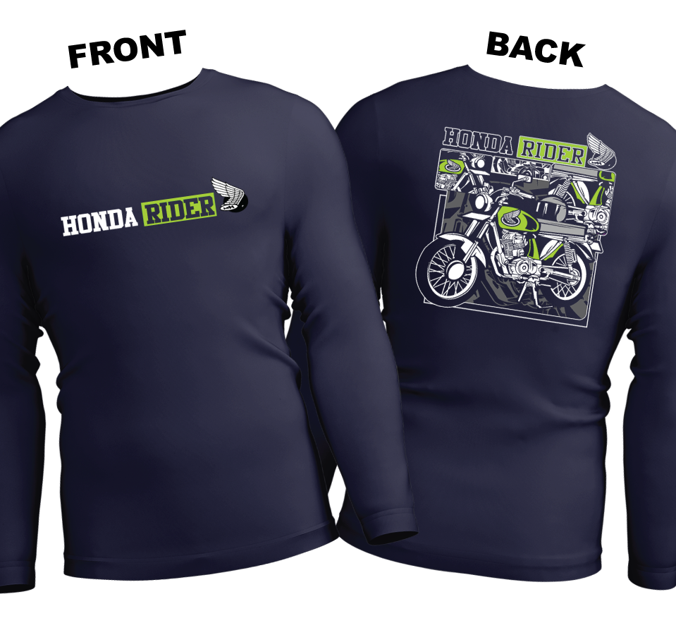 Long Sleeve Drifit Shirt: Rider (Front and Back)