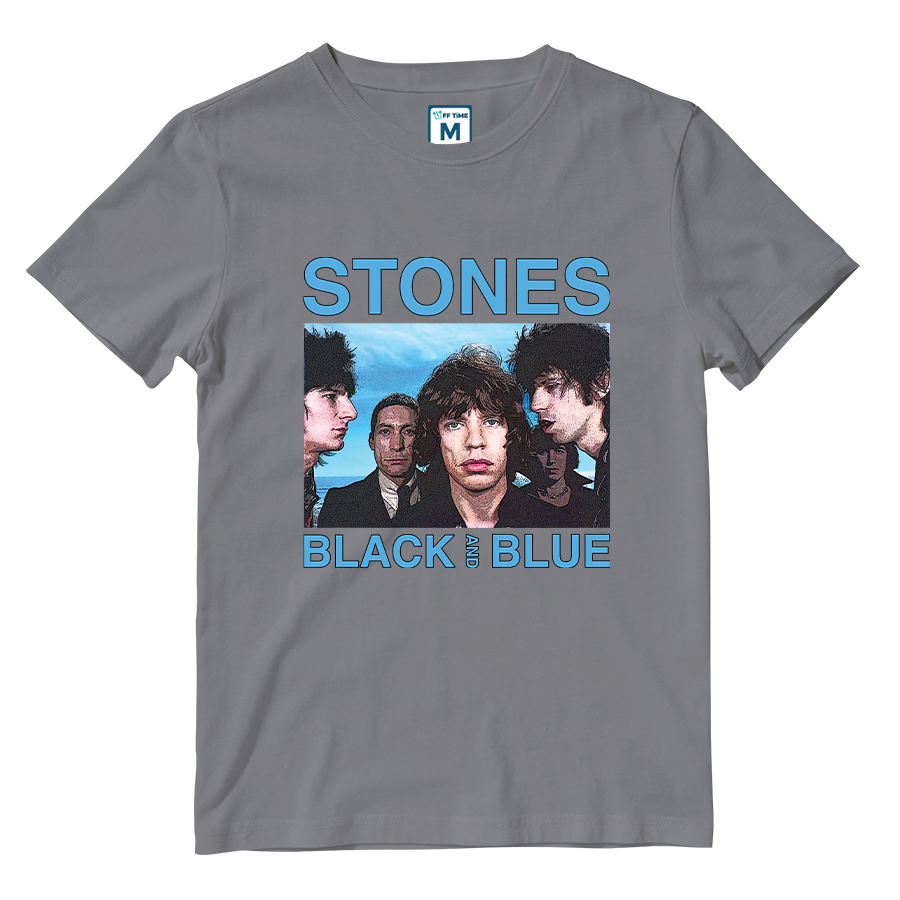 Cotton Shirt: Rolling Stones Black and Blue