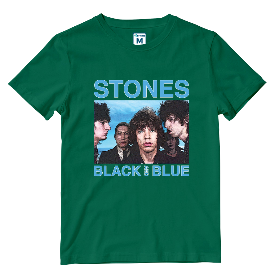 Cotton Shirt: Rolling Stones Black and Blue
