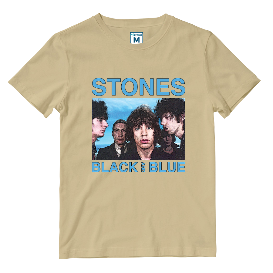 Cotton Shirt: Rolling Stones Black and Blue