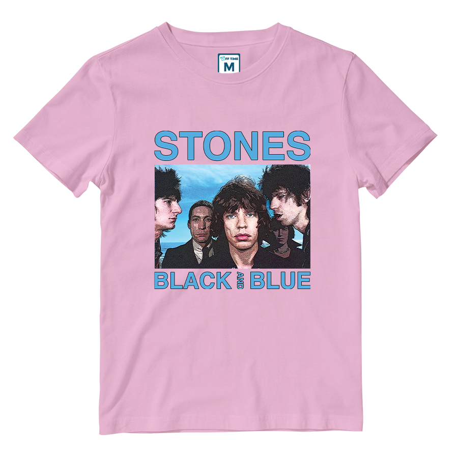 Cotton Shirt: Rolling Stones Black and Blue