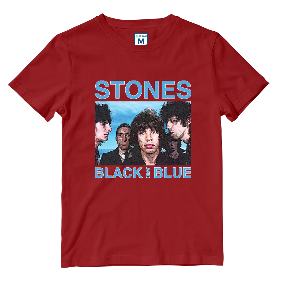 Cotton Shirt: Rolling Stones Black and Blue