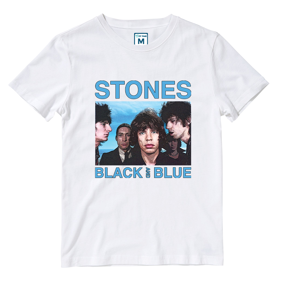 Cotton Shirt: Rolling Stones Black and Blue