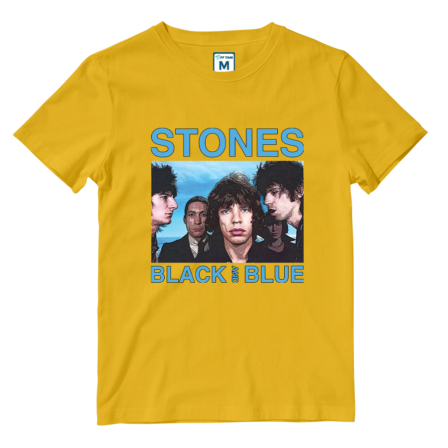 Cotton Shirt: Rolling Stones Black and Blue