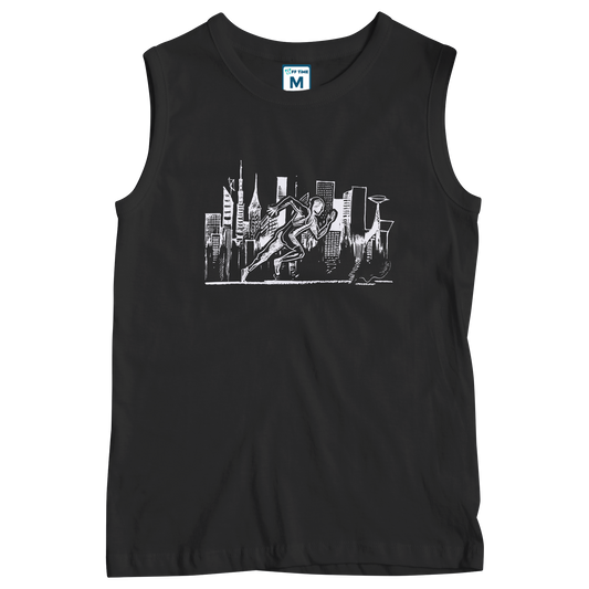 Sleeveless Drifit Shirt: Run Sketch
