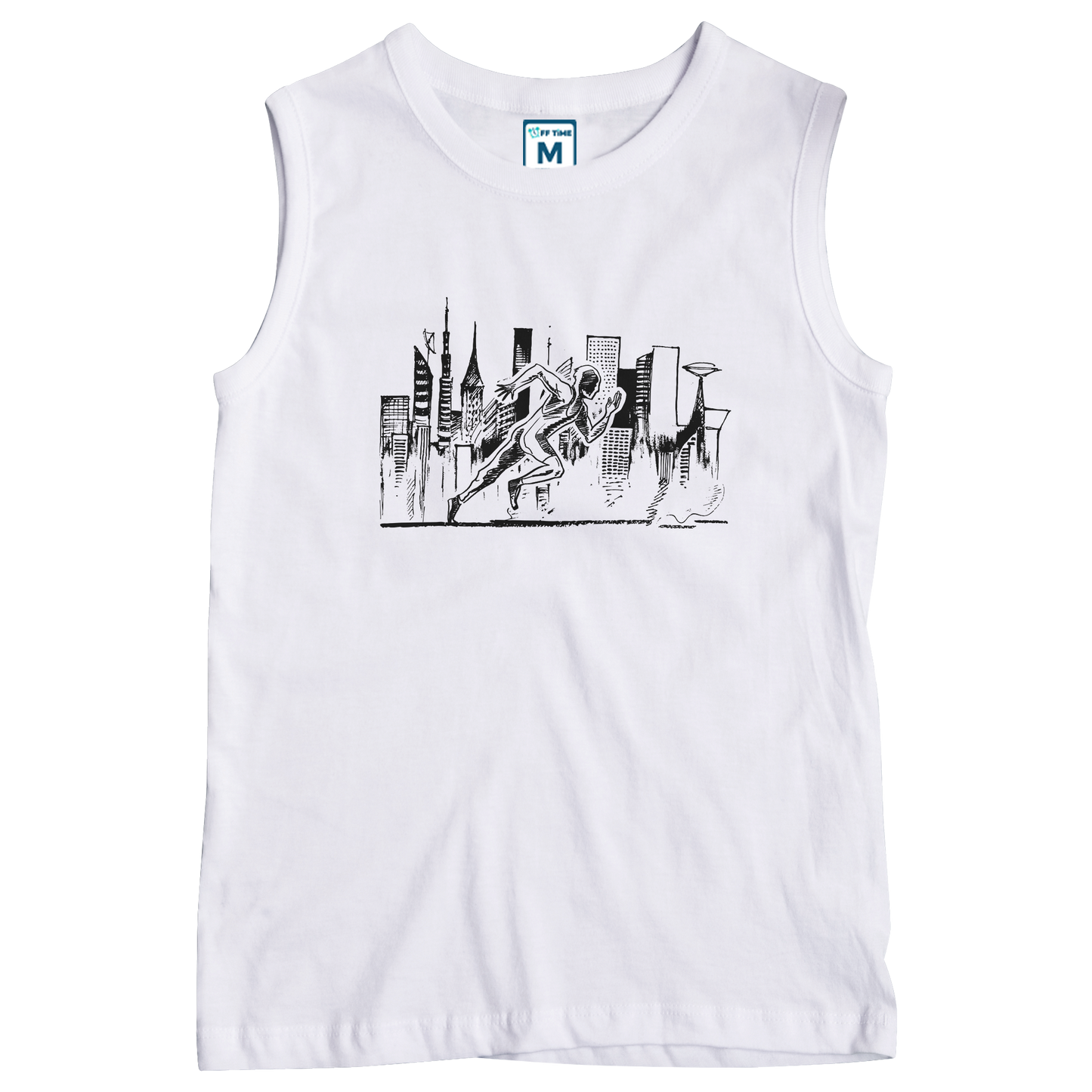 Sleeveless Drifit Shirt: Run Sketch