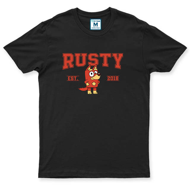 C.Spandex Shirt: Rusty Est 2018