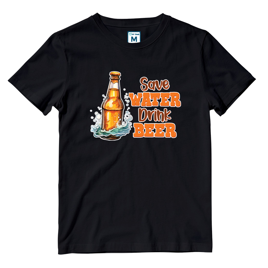 Cotton Shirt: Save Water Beer